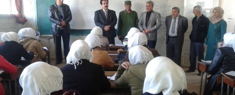  Governor of Quneitra briefed on the  examination process in Quneitra Schools